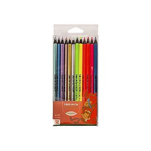 LAPIS DE COR LEO E LEO NEON E METALICO 12 CORES