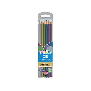 LAPIS DE COR CIS CRIATIC METALIZADO 6 CORES