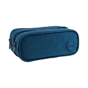 ESTOJO TILIBRA ACADEMIE DUPLO GRANDE AZUL ESCURO