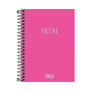 CADERNETA TILIBRA 1/8 NEON PINK CAPA FLEX 80F
