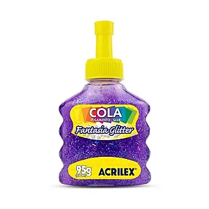 COLA ACRILEX FANTASIA GLITTER LILAS 95G