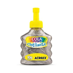 COLA ACRILEX CINTILANTE PRATA 95G