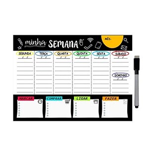 QUADRO DE AVISO SEMANAL 29X40 COM CANETA