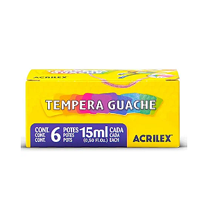 TINTA GUACHE ACRILEX 6UN. 15ML