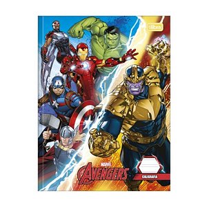 CADERNO BROCH TILIBRA CALIGRAFIA AVENGERS 40 FOLHAS
