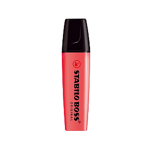 MARCA TEXTO STABILO BOSS VERMELHO NEON 70/40