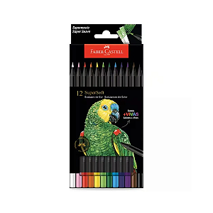 LAPIS DE COR FABER CASTELL SUPER SOFT 12 CORES