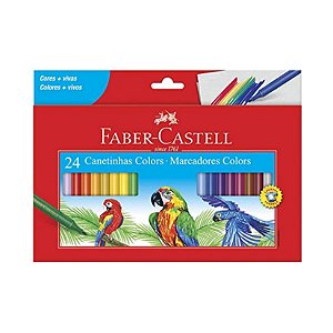 CANETINHA HIDROGRAFICA FABER CASTELL 24 CORES