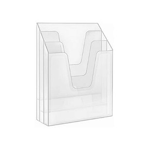 ORGANIZADOR TRIPLO ACRILICO 3 COMPART. ACRIMET CRISTAL