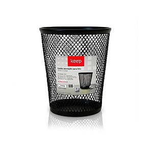 CESTO DE LIXO KEEP 12L ARAMADO PRETO