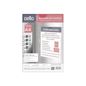 QUADRO DE AVISO OFFICE A4 DELLO PLÁSTICO