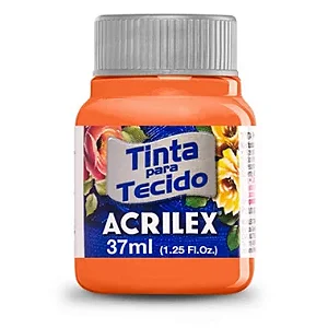 TINTA PARA TECIDO ACRILEX 37 ML LARANJA - 517