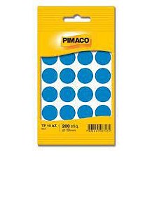 ETIQUETA PIMACO TP19 CIRCULAR AZUL C/200