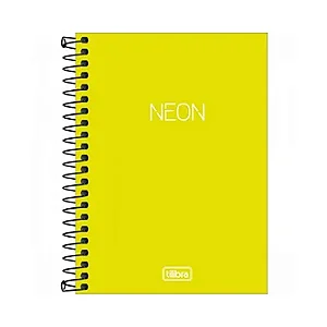CADERNETA TILIBRA 1/8 NEON AMARELA CAPA FLEX 80F