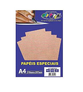 PAPEL ESTAMPADO OFF PAPPER 180G VERMELHO C/ BOLINHAS 10 FLS