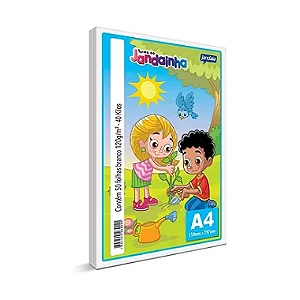BLOCO DE DESENHO 120G TURMA DA JANDAINHA 50 FOLHAS