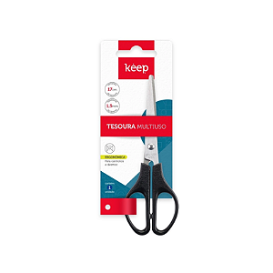 TESOURA MULTIUSO KEEP 17CM PRETA