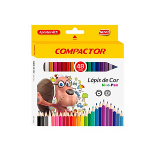 LAPIS DE COR COMPACTOR SEXTAVADO NEO PEN 48 CORES