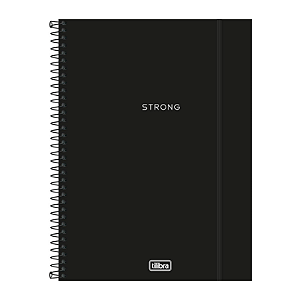 CADERNO 10 MATERIAS TILIBRA NEON PRETO 160FLS