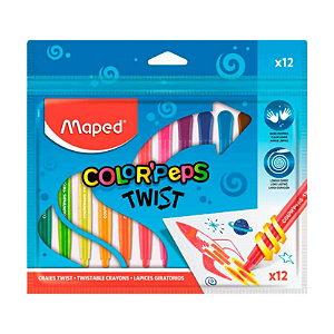 GIZ DE CERA MAPED COLOR PEPS TWIST  12 CORES