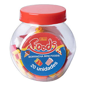 MINI BORRACHAS TILIBRA FOOD POTE C/20 UNDS