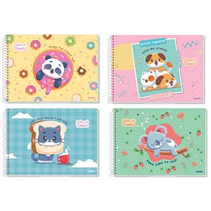 CADERNO DESENHO CD ESP CREDEAL LALA PETS MIL 60FLS