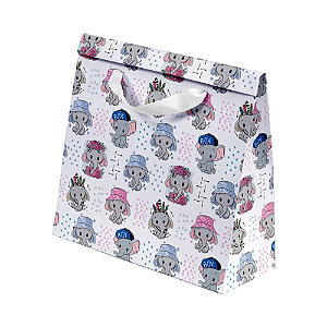 SACOLA DE PRESENTE BASIC BAG P UPBOX ELEFANTINHOS