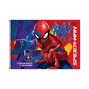 CADERNO MILIMETRADO DE CARTOGRAFIA E DESENHO TILIBRA SPIDER-MAN 80 FOLHAS