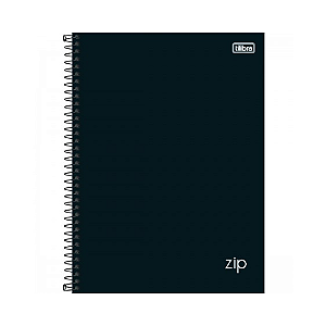 CADERNO 10 MATERIAS TILIBRA ZIP PRETO 160 FOLHAS