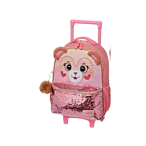MOCHILA DE RODINHA PACIFIC COM ALÇAS PACK ME TEDDY BEAR