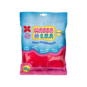 MASSA DE EVA MAKE+ VERMELHA  50G