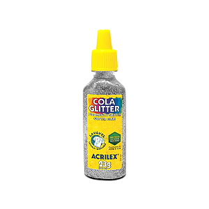 COLA GLITTER ACRILEX PRATA 23G