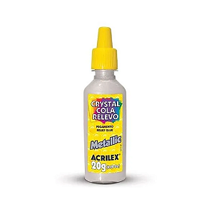 COLA RELEVO ACRILEX METALLIC PRATA 20G