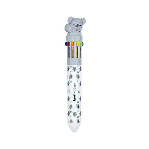 CANETA ESFEROGRAFICA BRW ANIMAIS 10 CORES 0.7