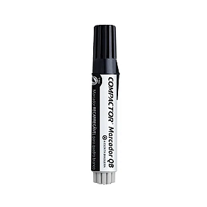 MARCADOR QUADRO BRANCO RECARREGAVEL COMPACTOR PRETO