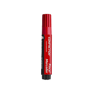MARCADOR PERMANENTE RECARREGAVEL COMPACTOR VERMELHO