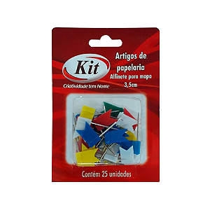 ALFINETE KIT PARA MAPA BANDEIRA 1.5CM C/25 UNDS
