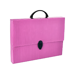MALETA C/ALCA POLIONDA 4,5CM POLIBRAS ROSA