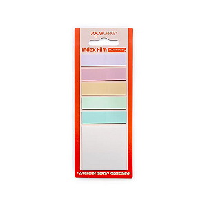 POST IT JOCAR OFFICE INDEX FILM PASTEL TRANSPARENTE MARCA PAGINA 6 CORES