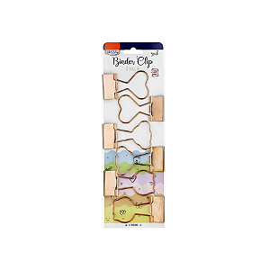PRENDEDOR DE PAPEL BRW 25MM ROSE FORMATOS C/6UND
