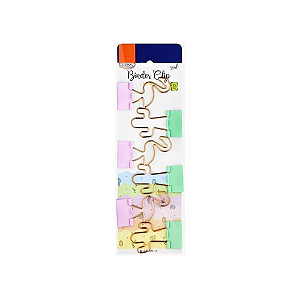 PRENDEDOR DE PAPEL BRW 25MM CACTOS E FLAMINGOS C/6UND