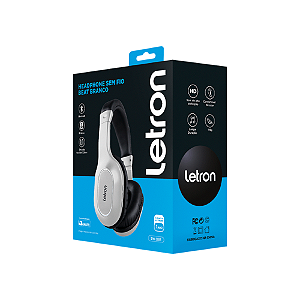 HEADPHONE LETRON BLUETOOTH BEAT BRANCO
