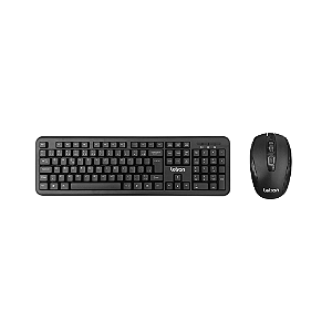 TECLADO E MOUSE LETRON OFFICE TECH SEM FIO OPTICO PRETO