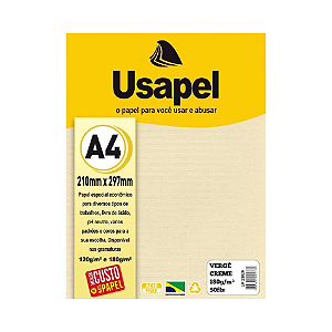 PAPEL VERGE USAPEL CREME C/50 FOLHAS 180G