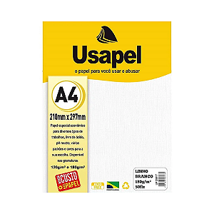 PAPEL LINHO USAPEL BRANCO C/50 FOLHAS 180G