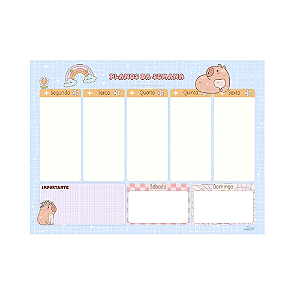 PLANNER SEMANAL DE MESA LITOARTE CAPIVARA