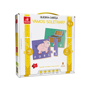 BRINQUEDO PEDAGOGICO BRINCADEIRA DE CRIANCA QUEBRA CABECA VAMOS SOLETRAR