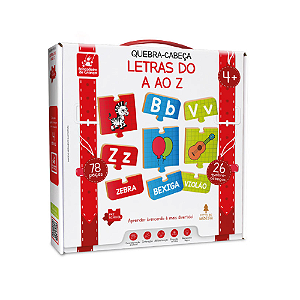 BRINQUEDO PEDAGOGICO BRINCADEIRA DE CRIANCA QUEBRA CABECA LETRAS DO A AO Z