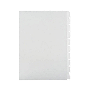 DIVISORIA FICHARIO PLASTICA DAC TRANSPARENTE 10 MATERIAS