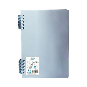 CADERNO A5 DAC BREEZE AZUL ESPIRAL 60 FOLHAS